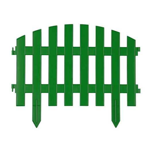 Забор декоративный пластмасса, Palisad, №2, 28х300 см, зеленый, ЗД02