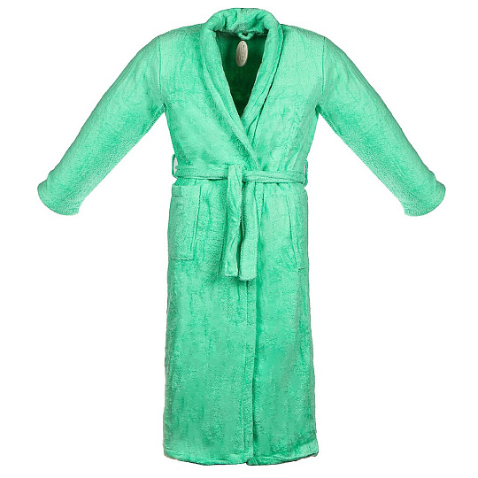 Халат женский, махровый, 100% хлопок, мятный, XL-XXL, 52-54, Barkas