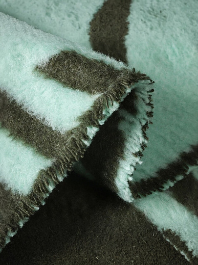 Плед евро, 200х220 см, 60% хлопок, 40% акрил, Karteks, Soft Komfort PS1677A, зеленый, 104/200.1677А