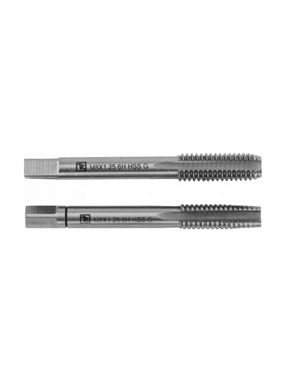 Набор метчиков Thorvik, T-COMBO, MT8125S2, М8, сталь HSS-G, двухпроходные ручные универсальные, шаг резьбы 1.25 мм, 2 предмета