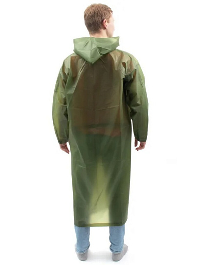 Дождевик плащ 68х120 см, 48-50, с капюшоном, кнопки, ЭВА, Следопыт, PF-RC-01
