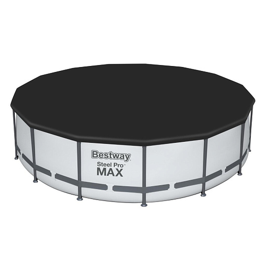 Бассейн каркасный Bestway, 457х122 см, Steel Pro Max, 56438, фильтр-насос, лестница, тент, 16015 л