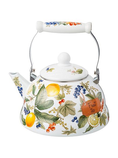 Чайник сталь, эмалированное покрытие, 3 л, Agness, Фруктовая корзина, индукция