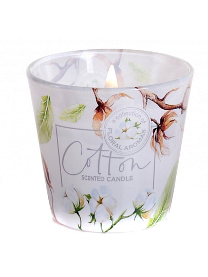 Свеча ароматизированная, 8.5х7 см, в стакане, Bartek Candles, Хлопок, 115 гр