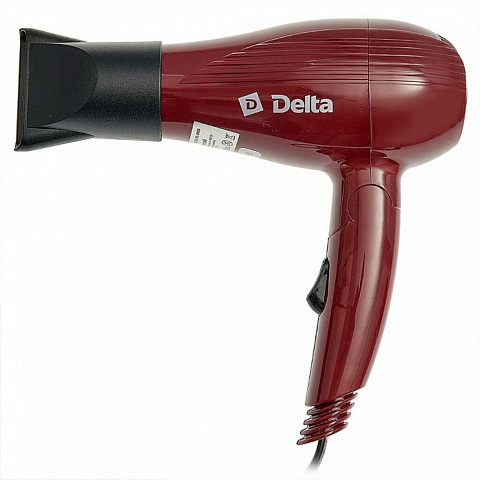 Фен Delta Lux, DL-0905, 900 Вт, складная ручка, 2 режима, 2 скорости, красный