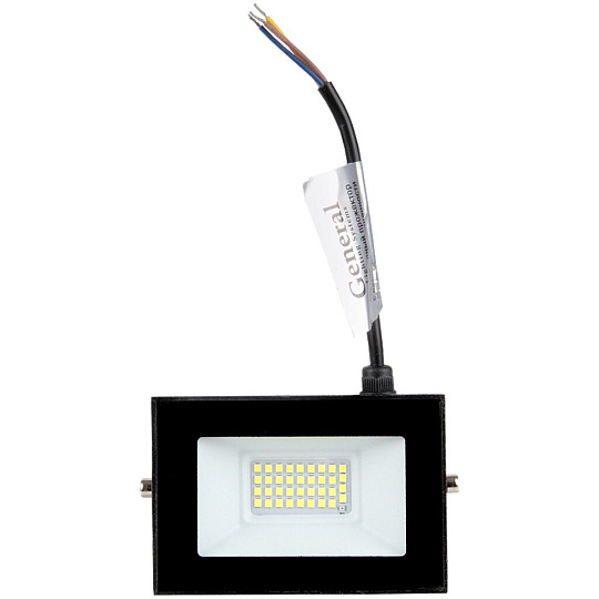 Прожектор светодиодный, General Lighting Systems, 30 Вт, 6500 К, IP65, 2150 Лм, с датчиком освещенности, черный, 403223