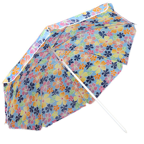 Зонт пляжный 200 см, с наклоном, 8 спиц, металл, Цветочки, AI-LG07