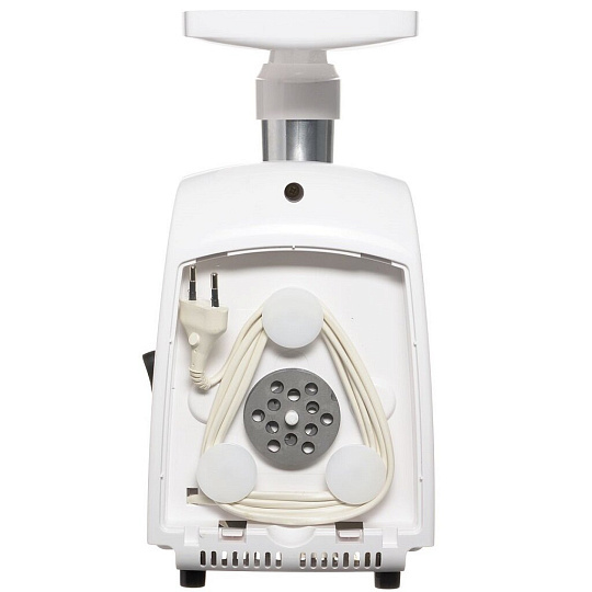 Мясорубка электрическая Аксион, 32.03, 1500 Вт, 1.7 кг/мин, пластик, с отсеком для хранения насадок, овощерезка