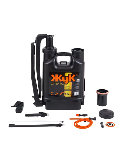 Опрыскиватель садовый Жук, 16 л, пластик, ранцевый, телескопическая штанга, 650-970 мм, Оптима, ОГ-111 7275-00