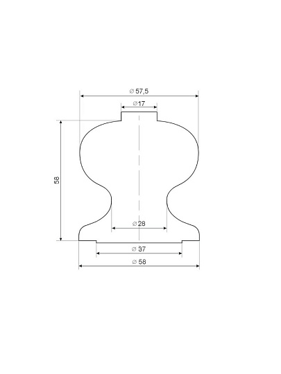 Ручка-кнопка МС1, 00003270, круглая, дерево