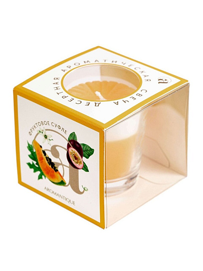 Свеча ароматизированная, в стакане, Aromantique, Фруктовое суфле, 60 гр, АМ40603