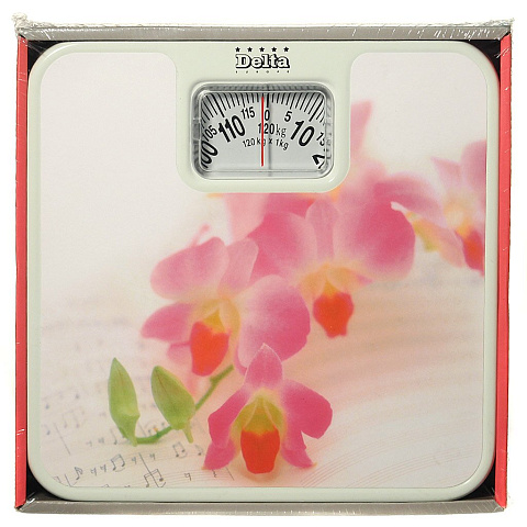 Весы напольные DELTA D9011-H11 до 120 кг "Розовые цветы"