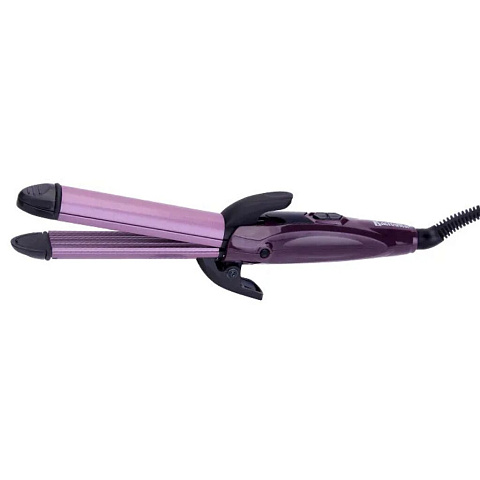 Мультистайлер Василиса, ВА-3702, для укладки волос, 35 Вт, керамическое покрытие, 4 режима, 180 °, 4 в 1, черно-фиолетовый