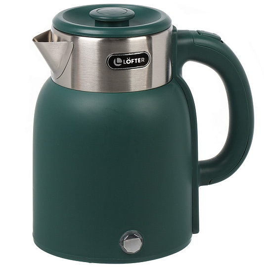 Чайник электрический Lofter, CX-K224-18G, зеленый, 1.6 л, 1500 Вт, скрытый нагревательный элемент, пластик