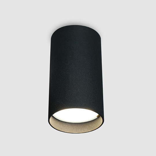 Светильник накладной General Lighting Systems, Башня, 50 Вт, GU10, на 1 лампочку, IP20, d5.5х10 см, Спот, черный, 661 804