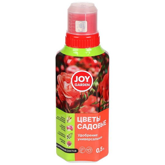 Удобрение Цветы Садовые, универсальное, минеральное, жидкость, 500 мл, Joy