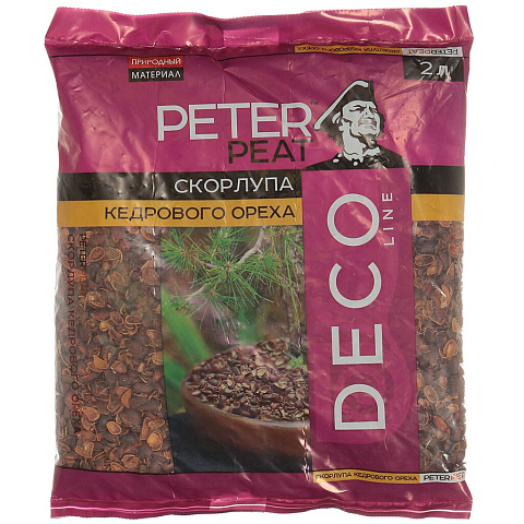 Грунт Deco line Скорлупа кедрового ореха, 2 л, Peter Peat