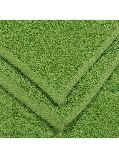 Полотенце пляжное 70х140 см, 375 г/м2, жаккард, Вышневолоцкий текстиль, Якоря, 530, оливковое, Россия, Ж1-70140.1141.375