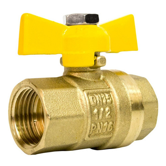 Кран для газа г-г, 1/2'', ручка-бабочка, STI