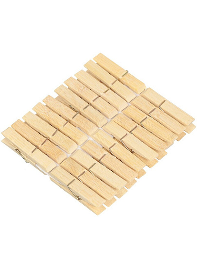 Прищепки бамбук, 20 шт, 7 см, Bamboo, Y3-721