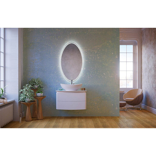 Тумба Raval, Moon, 75 см, подвесная, Moo.01.75/P/W