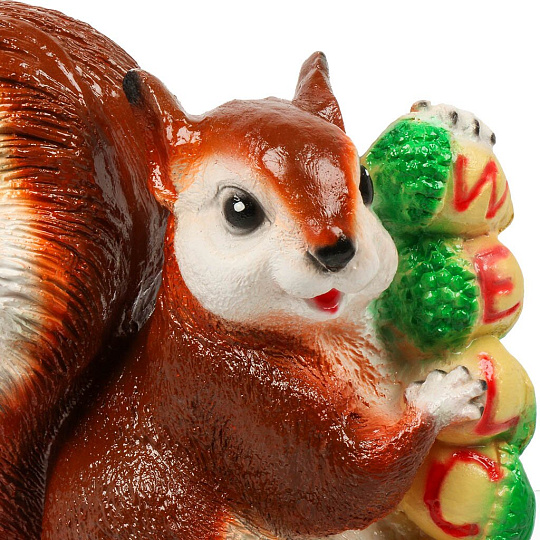 Фигурка садовая Белка с желудями, 25х25 см, гипс, 12