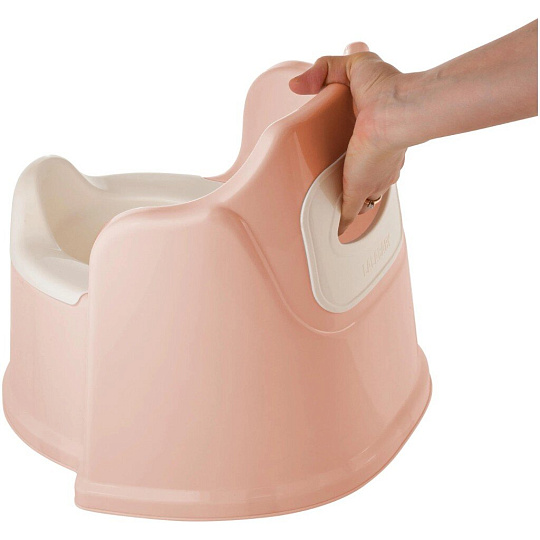 Горшок детский с высокой спинкой, розовый зефир, Lalababy, Protect Me, LA104110032