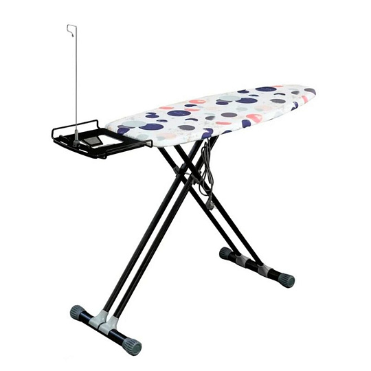 Доска гладильная 120х44 см, Алина, подставка для утюга, встроенная розетка, удлинитель 2 м, Dogrular, 217720, в ассортименте