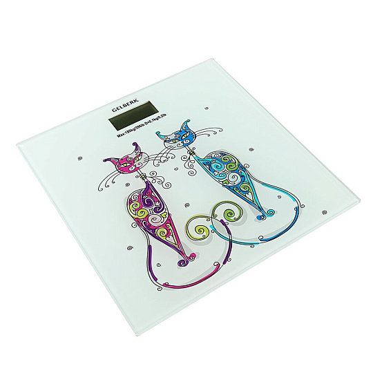 Весы напольные электронные, Gelberk, GL-205, стекло, до 180 кг, выключение путем касания