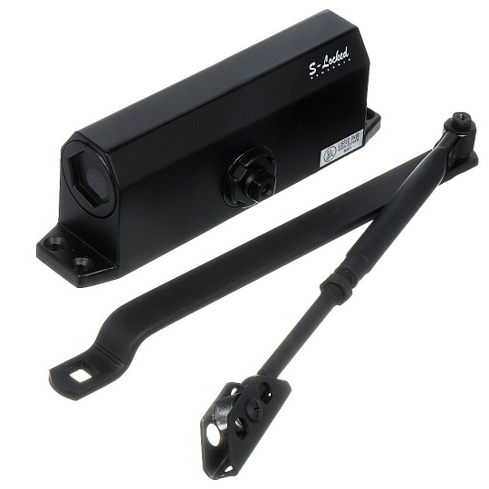 Доводчик дверной S-Locked, DZ-60, до 60 кг, черный, 121701
