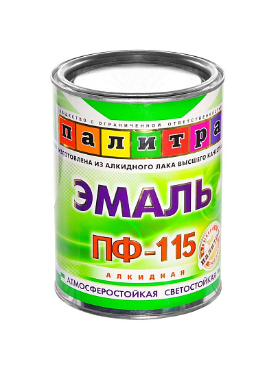 Эмаль Палитра, ПФ-115, алкидная, глянцевая, парижская зелень, 0.9 кг