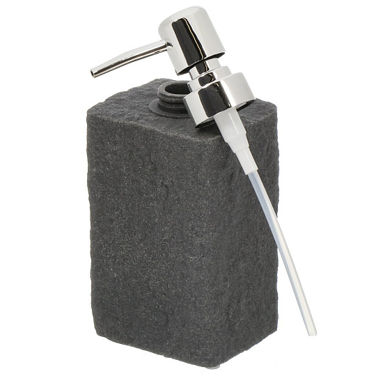 Дозатор для жидкого мыла, Fora, Stone Black, полирезина, FOR-STN021BL