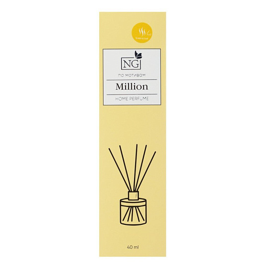 Аромадиффузор 40мл,с палочками,New Galaxy, Home Perfume, Million, ,778-017