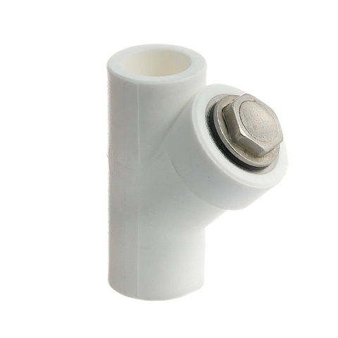 Фильтр полипропилен, d25 мм, 45 °, внутренняя/внутренняя, белый, Kalde