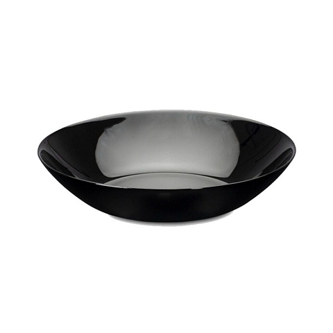 Тарелка суповая, стеклокерамика, 20 см, круглая, Lillie, Luminarc, V0462, черная