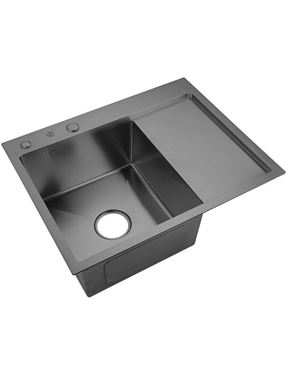 Мойка кухонная врезная, РМС, MRK-5851BL-L, нержавеющая сталь, 580х510 мм