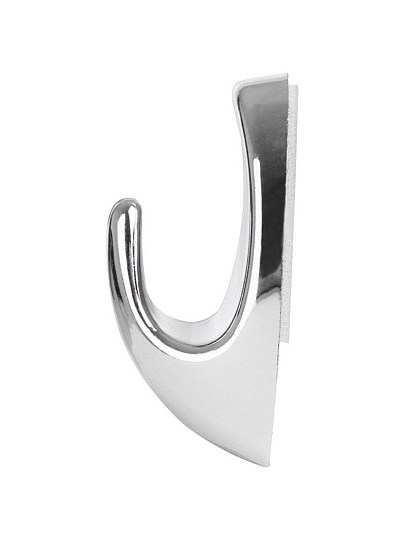 Набор крючков 2 крючка, самоклеящийся, хромированный, настенный, пластмасса, STRONG-2, 008229