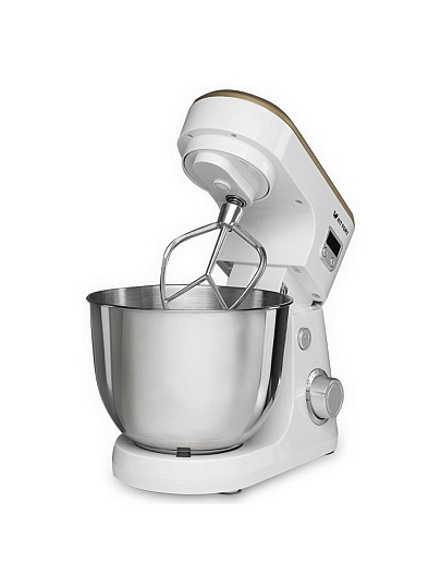 Миксер стационарный, Kitfort, KT-1308-2, 4.2 л, 600 Вт, 6 скоростей, с чашей, белый