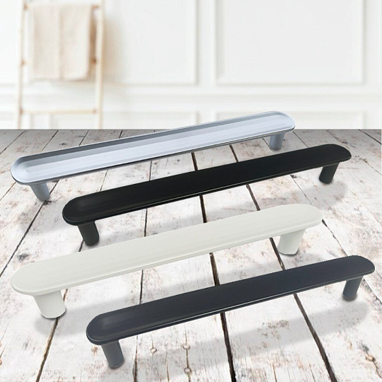 Ручка-скоба мебельная Trodos, DMZ-22650, 128 мм, ЦАМ, графит, 303629