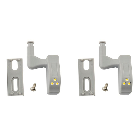 Светильник светодиодный, Uniel, ULK-C02 23A GREY SET2, 4000 К, IP20, 7х4х2 см, на петлю в кух. шкаф, серый, UL-00008933