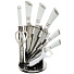 Набор ножей 9 предметов, белый, с подставкой, Y4-5462 - фото 8