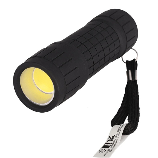 Фонарь Ultraflash, LED16011, пластик, черный, 3XR03, COB LED 3Вт, блистер-пакет, 14773