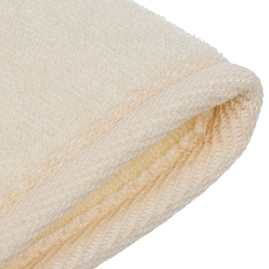 Мочалка банная лента, 37.5х9х2 см, хлопок, крапива, с ручкой, жесткая, Beauty Format, 45463-8040