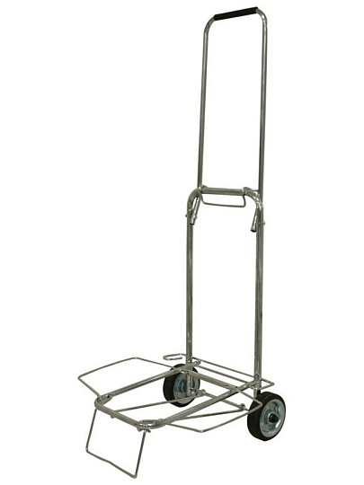 Тележка 39х34.5х89 см, 35 кг, хромированная, металлические колеса, 093519