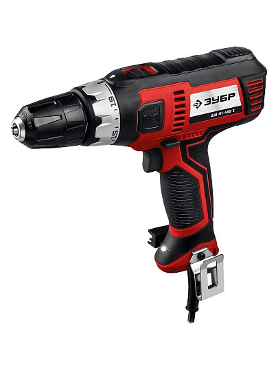 Дрель-шуруповерт Зубр, ДШ-М1-400-2, с реверсом, 2 скорости