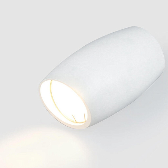 Светильник накладной General Lighting Systems, Бочонок, 50 Вт, GU10, на 1 лампочку, IP20, скошенный верх, d6.5х6х11 см, Спот, белый, 661851
