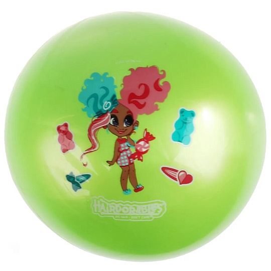 Мяч 23 см, ПВХ, с наклейкой, в сетке, Играем вместе, Hairdorable, AD-9(HDR)
