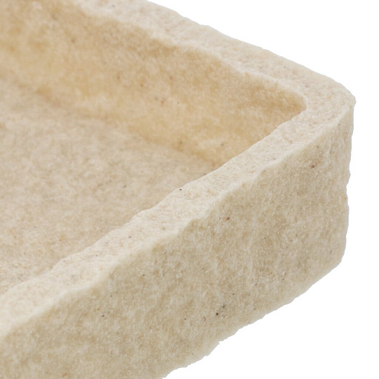 Мыльница настольная, Fora, Stone Natural, полирезина, FOR-STN036NAT