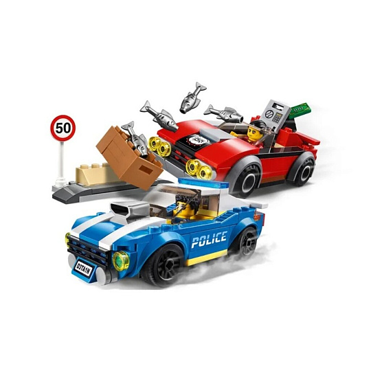 Конструктор Lego, City, Арест на шоссе, 5-7 лет, 185 деталей, 60242
