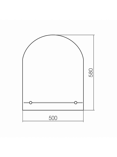 Зеркало 500х580 см, Арка